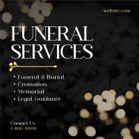 Elegant Funeral Instagram Post Design