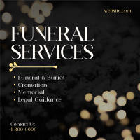 Elegant Funeral Instagram Post Image Preview