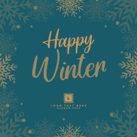 Winter Snowflake Greeting Linkedin Post