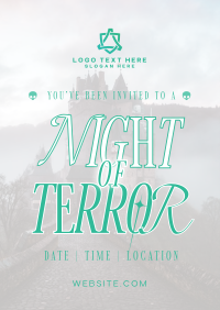 Night of Terror Party Poster