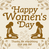 Rustic International Women's Day Instagram Post Design