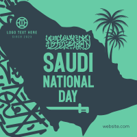 Saudi National Day Linkedin Post Design