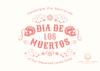 Dia De Muertos Festival Postcard Design