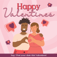 Couple Heart Sign Valentines Day Instagram Post Design