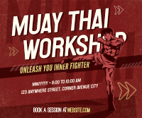 Muay Thai Workshop Facebook Post Design