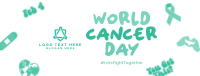 Cancer Day Stickers Facebook Cover Design
