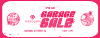 Retro Quirky Yard Sale Facebook Cover