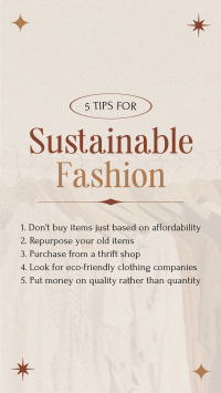 Stylish Chic Sustainable Fashion Tips Instagram Reel