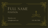 Line  Art Business Card example 1