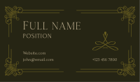 Classic Deco Business Card Design