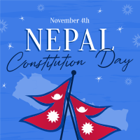 Nepal Constitution Day Linkedin Post Design