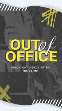 Grunge Out Of Office Instagram Reel Image Preview