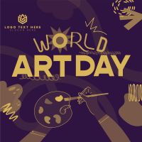 Quirky World Art Day Instagram Post