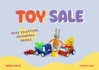 Huge Toy Sale Postcard Design