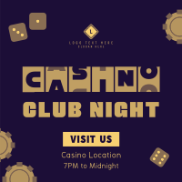 Casino Club Night Instagram Post