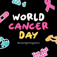 Cancer Day Stickers Instagram Post