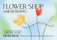 Flower Shop Delivery Postcard