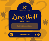 Stylish Live Q&A Facebook Post