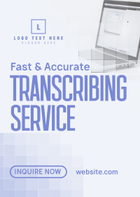 Transcribing Service Poster