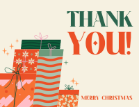 Christmas Party Gifts Thank You Card