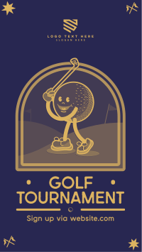 Retro Golf Tournament Instagram Reel Image Preview