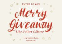 Merry Giveaway Announcement Postcard