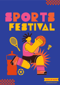 Go for Gold on Sports Festival Poster