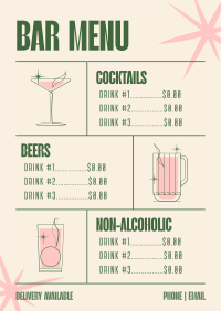 Quirky Bar Drinks Menu