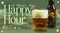 Modern St. Patrick's Day Happy Hour Facebook Event Cover