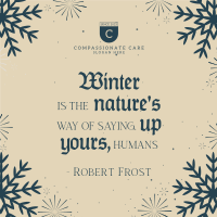 Winter Quote Snowflakes Instagram Post Image Preview