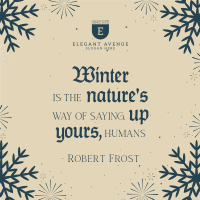 Winter Quote Snowflakes Instagram Post Image Preview