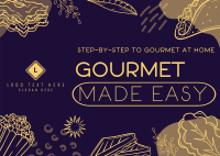 Gourmet Food Vlog Postcard Design