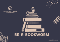 Be a Bookworm Postcard