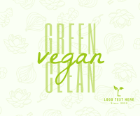 Green Clean and Vegetarian Facebook Post