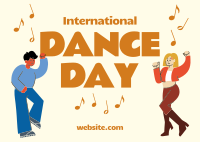 World Dance Day Postcard example 1