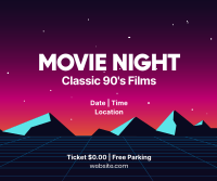 Retro Movie Night Facebook Post