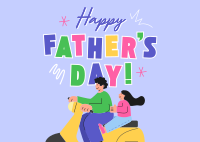 Quirky Father's Day Postcard