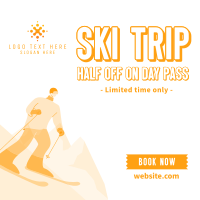 Let's Go Skiing! Instagram Post Design