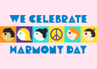 Tiled Harmony Day Postcard