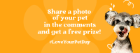 Cute Pet Lover Giveaway Facebook Cover