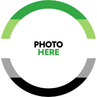 Simple Aromantic Flag Pinterest Profile Picture Design