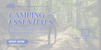 Mountain Hiking Camping Essentials Twitter Post