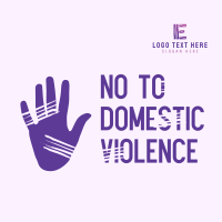 No to Domestic Violence Instagram Post Design