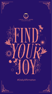 Celestial Find Joy Quote Facebook Story