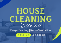 Professional House Cleaning Service Postcard Design