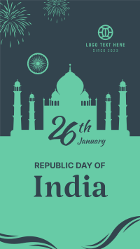 Taj Mahal Republic Day Of India  Instagram Story