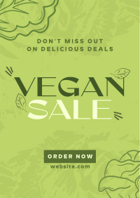 Trendy Open Vegan Restaurant Poster