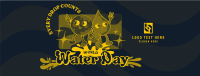 Cartoon Water Day Facebook Cover Design