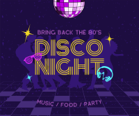 80s Disco Party Facebook Post