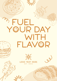 Playful Food Quote Flyer Image Preview